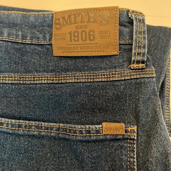 Smith's Workwear Stretch Relaxed Fit Carpenter Jean Dark Blue Size 34x34 - Picture 14 of 14